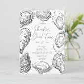 Oyster Shucking-Party Einladung (Stehend Vorderseite)