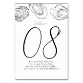 Oyster Shucking Party und Hochzeit Tischnummer (Vorderseite)