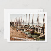 Oyster Smacks on the Levee New Orleans 1900 Postkarte (Vorne/Hinten)