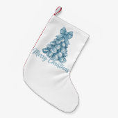 Oyster Tree Bow Preppy fröhliche Weihnachtscoquett Kleiner Weihnachtsstrumpf (Vorderansicht (hängend))