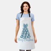 Oyster Tree Bow Preppy fröhliche Weihnachtscoquett Schürze (Getragen)