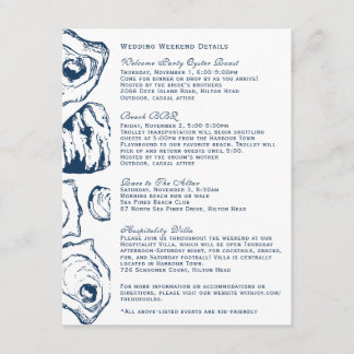 Oyster Wedding Details Einladung