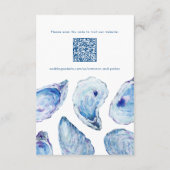 Oyster Wedding Details Hotel Info QR-Code Begleitkarte (Rückseite)