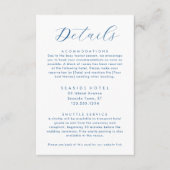 Oyster Wedding Details Hotel Info QR-Code Begleitkarte (Vorderseite)