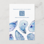 Oyster Wedding Details Hotel Info QR-Code Begleitkarte (Rückseite)