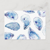 Oyster Wedding QR UAWG Blue Watercolor Begleitkarte (Rückseite)