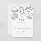 Oyster Wedding Response Cards RSVP Karte (Vorderseite)
