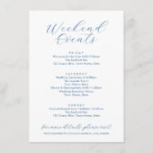 Oyster Wedding Weekend Events Blue Watercolor Begleitkarte (Vorderseite)