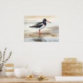 Oystercatcher Bird Art Print Poster (Küche)