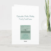 Oystercatcher Brother Birthday Card Karte (Rückseite)