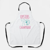 Oysters & Champagne All-Over Print Apron Schürze (Vorderseite)