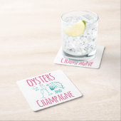 "Oysters & Champagne"  Rechteckiger Pappuntersetzer (Vor Ort)