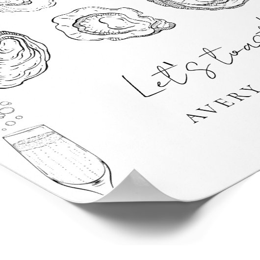 Oysters Napkins Poster (Ecke)