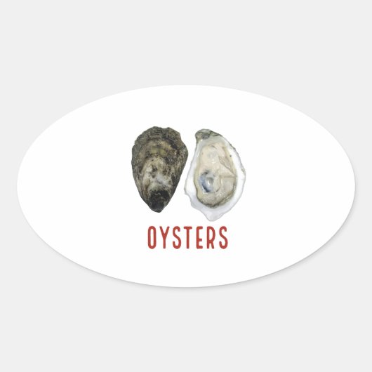OYSTERS OVALER AUFKLEBER (Vorderseite)