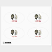 OYSTERS OVALER AUFKLEBER (Blatt)