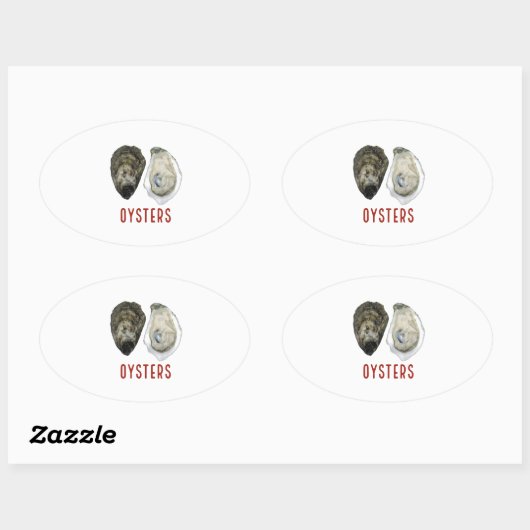 OYSTERS OVALER AUFKLEBER (Blatt)