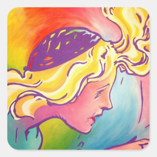 Oz-Aufkleber - Polychrome Quadratischer Aufkleber (Vorderseite)