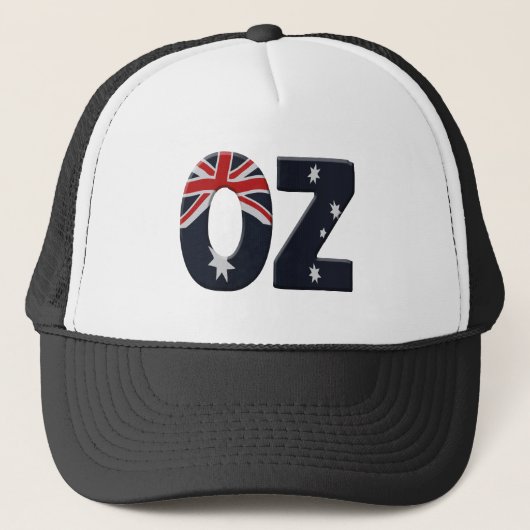 Oz + Australia flag Truckerkappe (Vorderseite)