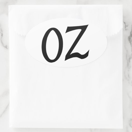 Oz Black Sticker (Tasche)