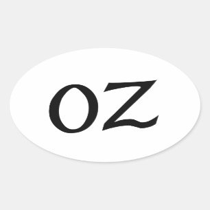 Oz Black Sticker