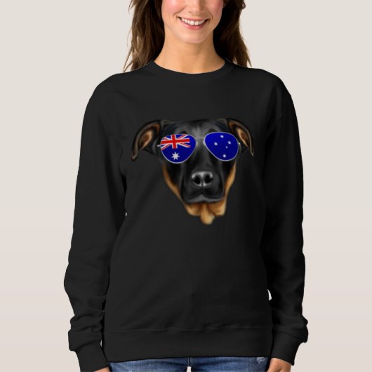 OZ Flag Beauceron Dog Australia Pocket Sweatshirt (Vorderseite)