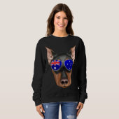 OZ Flag German Pinscher Dog Australia Pocket Sweatshirt (Vorne ganz)