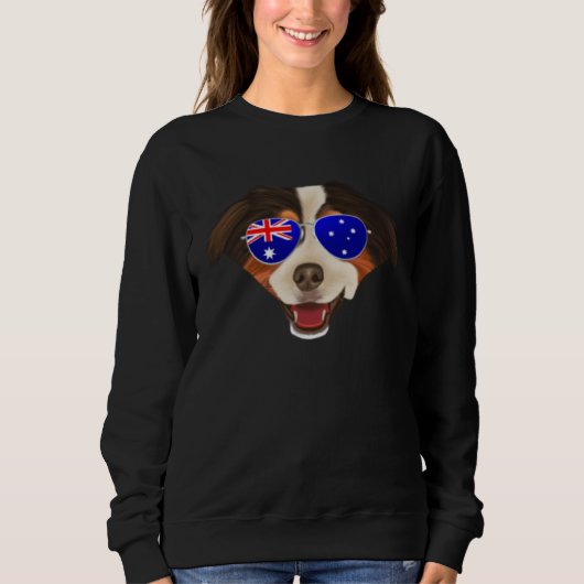 OZ Flag Miniature American Shepherd Dog Australia  Sweatshirt (Vorderseite)