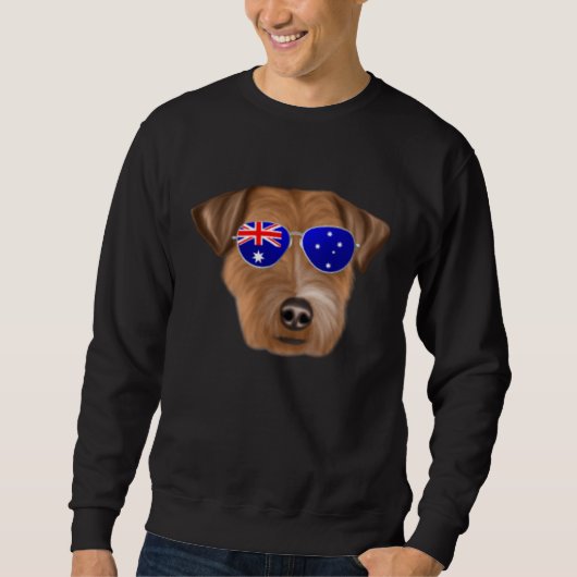 OZ Flag Russell Terrier Dog Australia Pocket Sweatshirt (Vorderseite)