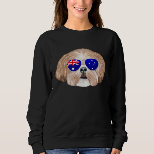 OZ Flag Shih Tzu Dog Australia Pocket Sweatshirt (Vorderseite)