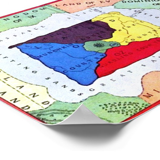 Oz-Karte Poster (Ecke)