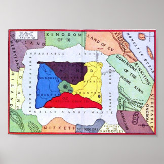 Oz-Karte Poster