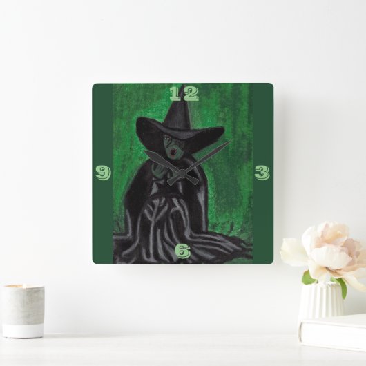 OZ MELTING WITCH QUADRATISCHE WANDUHR (Zuhause)