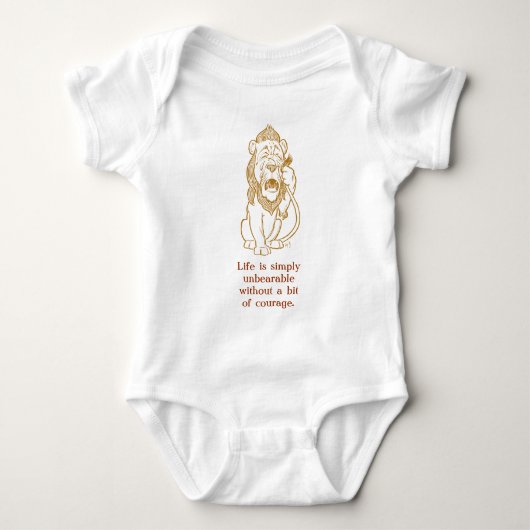 Oz - Teary Mit Augen Cofeis Lion T-Shirt Baby Strampler (Vorderseite)