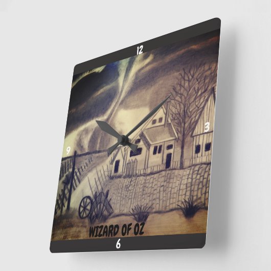 OZ TWISTER QUADRATISCHE WANDUHR (Winkel)