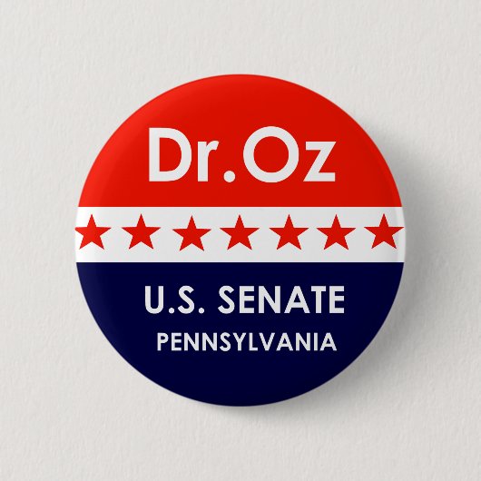 Oz US Senat Pennsylvania Button (Vorderseite)