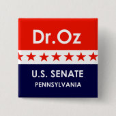 Oz US Senat Pennsylvania Button (Vorderseite)