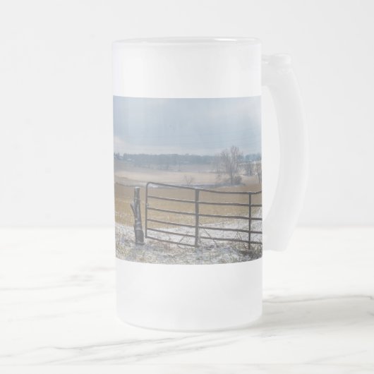 Ozark Country Hills Mattierte Glass Beer Tasse (VorderseiteRechts)