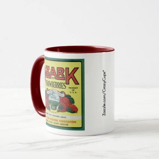 Ozark Erdbeeren Tasse (Vorderseite Links)