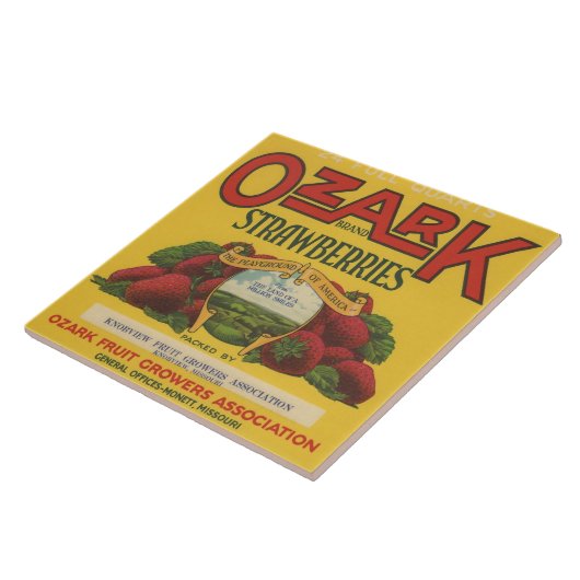 Ozark Erdbeerkisten-Aufkleber Fliese (Seite)