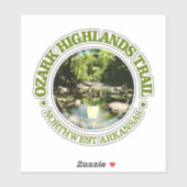 Ozark Highlands Trail (rd) Aufkleber (Blatt)