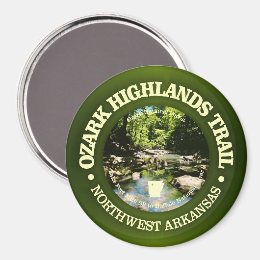 Ozark Highlands Trail (rd) Magnet (Vorderseite/Rückseite)