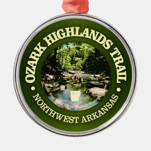 Ozark Highlands Trail (rd) Ornament Aus Metall (Vorne)