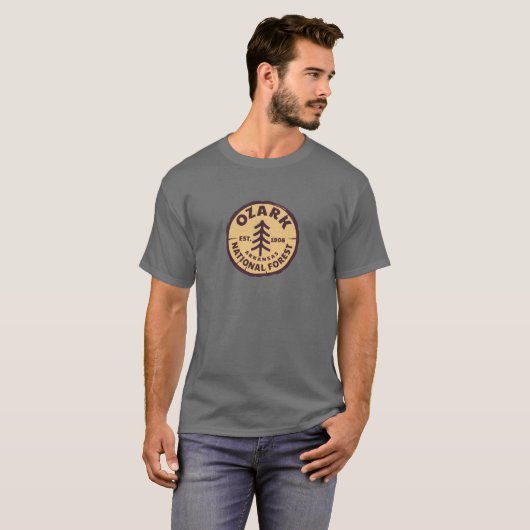 Ozark National Forest Arkansas Laptop Gepäckabfall T-Shirt (Vorne ganz)