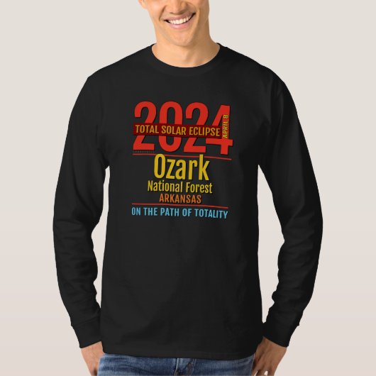 Ozark National Forest Arkansas Total Solar Eclipse T-Shirt (Vorderseite)