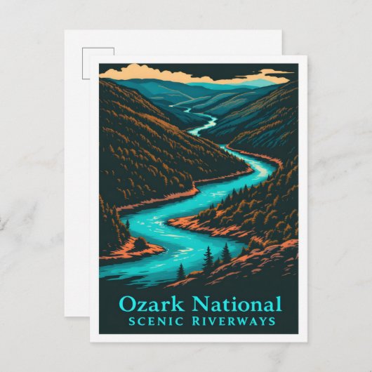 Ozark National Landschaftlich Riverways Travel Postkarte (Vorne/Hinten)