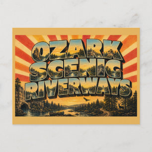 Ozark National Scenic Riverways MO Vintage Reise Postkarte