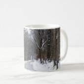 Ozark Snow Covered Road Painterly Coffee Tasse (VorderseiteRechts)