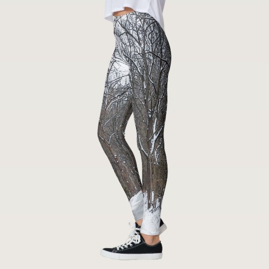 Ozark Snow Covered Road Painterly Leggings (Links)