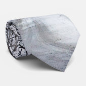 Ozark Snow Covered Road Painterly Neck Tie Krawatte (Gerollt)