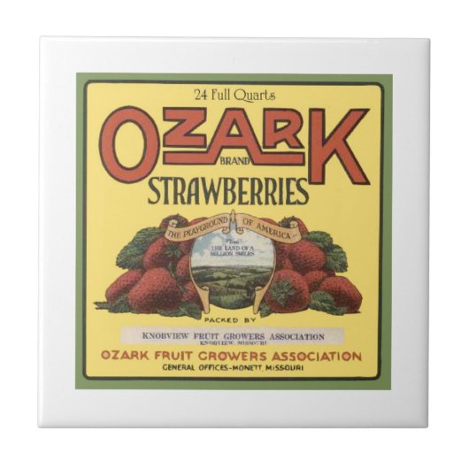 Ozark Strawberries Fliese (Vorderseite)